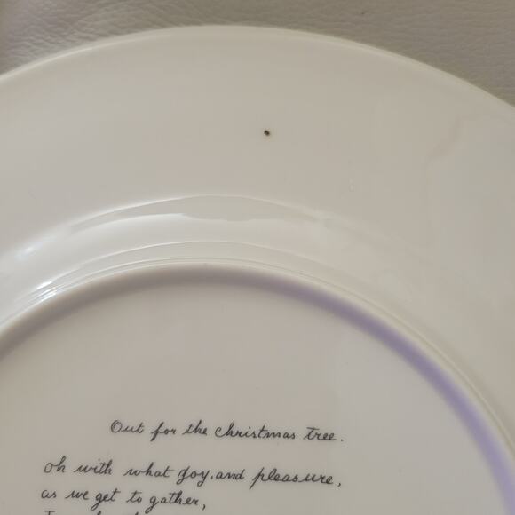 Grandma Moses Dinner Plate Christmas Tree Atlas China First Edition Vintage - Picture 9 of 9